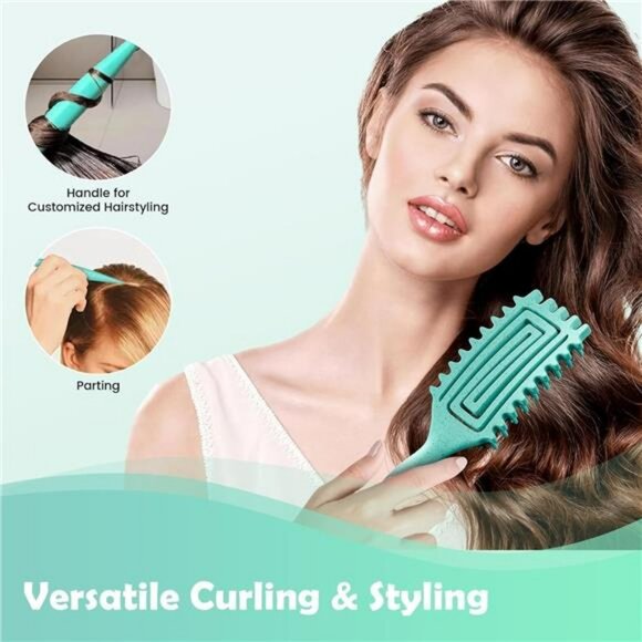 Curl Defining Brush for Curly Hair Styling Wet Dry Detangle Volume Control - Picture 6 of 7